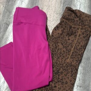 Stylish Pink and Leopard Print Women's Pants